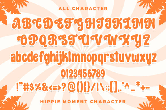 Hippie Moment Font PNG with transparent background - Preview 5