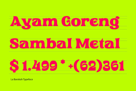 La Barokah Font PNG with transparent background - Preview 1