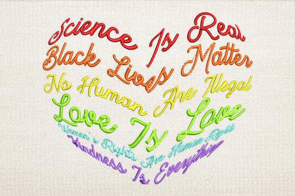 Lgbt Love is Real Bewustzijn & Inspiratie Borduurwerkdesigns Door chanderlier099