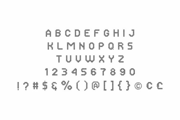 Many Dots Font PNG with transparent background - Preview 3