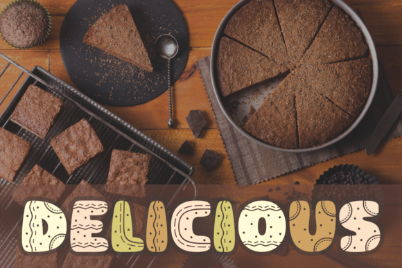Mona Cake Font PNG with transparent background - Preview 1