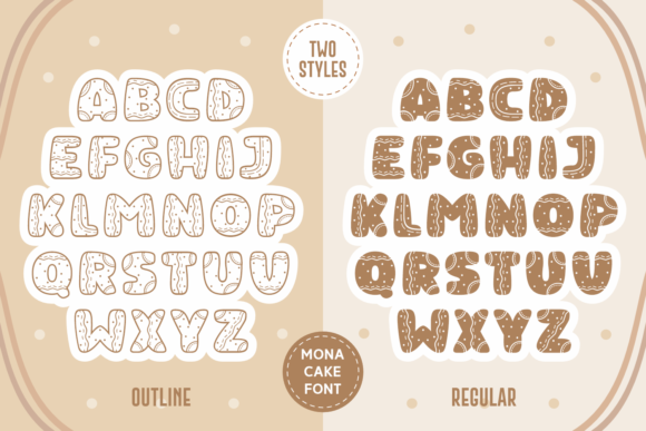 Mona Cake Font PNG with transparent background - Preview 3