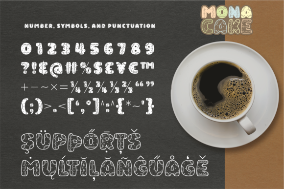 Mona Cake Font PNG with transparent background - Preview 4