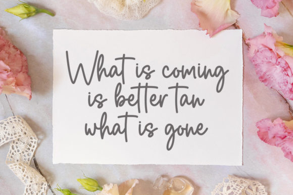 Pink Bloom Font PNG with transparent background - Preview 2