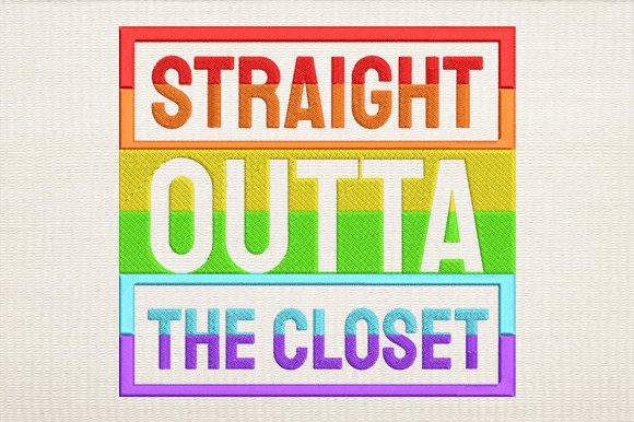 Straight Outta the Closet Świadomość i inspiracja Projekt haftu Przez chanderlier099