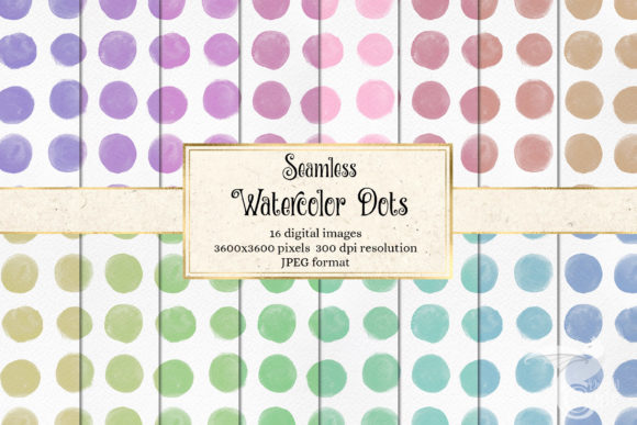 Watercolor Dots Digital Paper