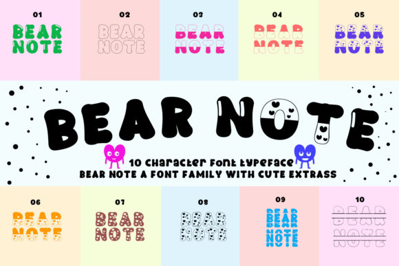Bear Note Font - Preview 1