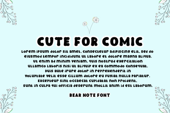 Bear Note Font - Preview 2