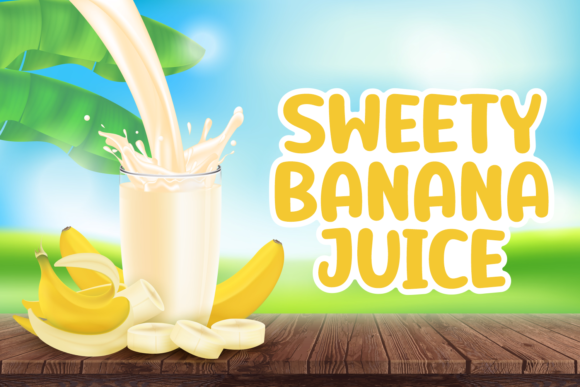 Crispy Banana Font PNG with transparent background - Preview 2
