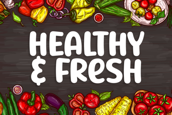 Crispy Banana Font PNG with transparent background - Preview 3