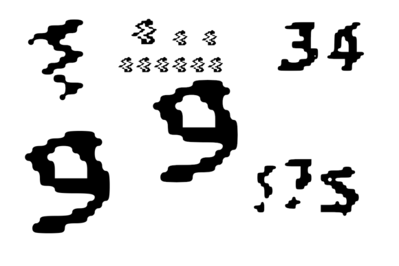 Glitch Bitmap Font PNG with transparent background - Preview 2