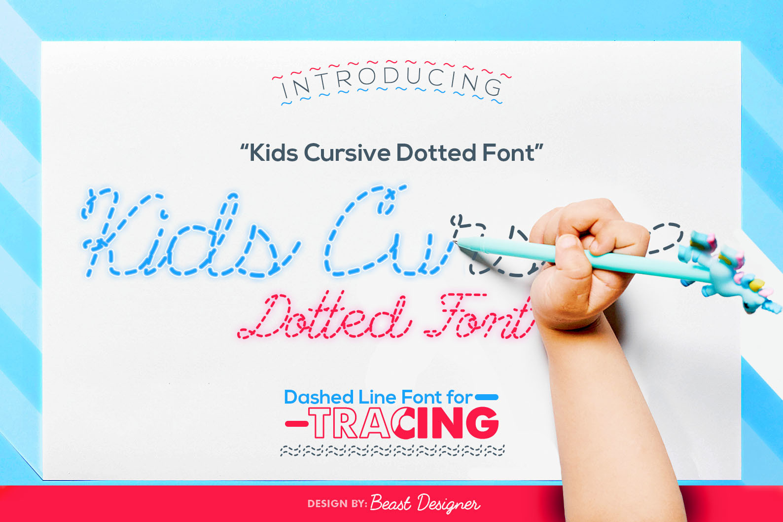 Kids Cursive Dotted