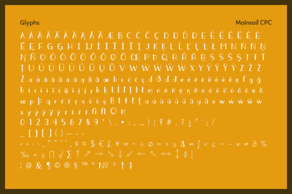 Mainsail CPC Font PNG with transparent background - Preview 1