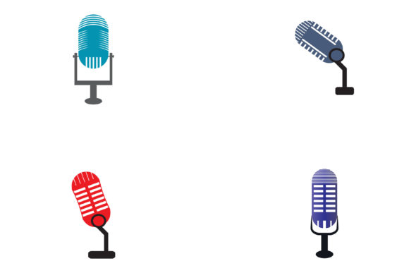 Microphone Symbol Design Icon Vector