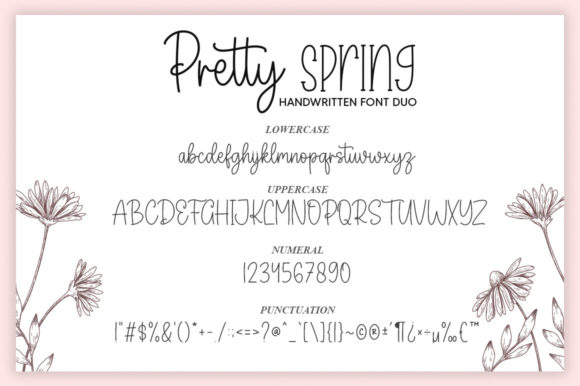Pretty Spring Font PNG with transparent background - Preview 6