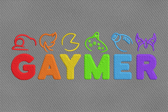 Proud Gaymer Concienciación e inspiración Diseño de Bordado Por chanderlier099