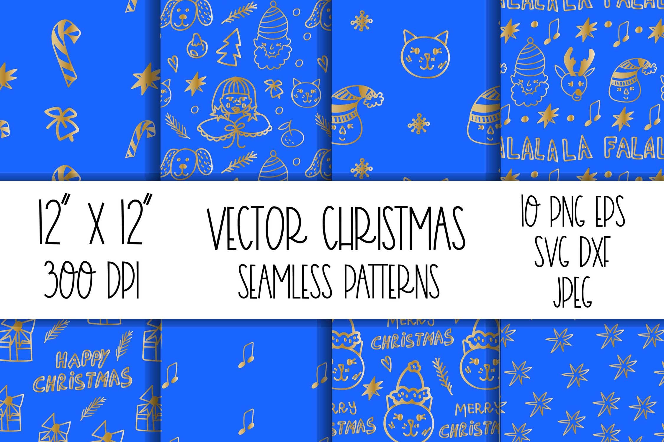 Royal Blue and Gold Digital Paper Graphic by moominminina · Creative ...