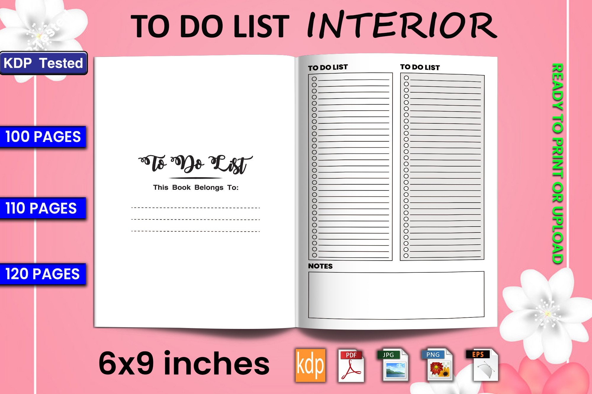 To Do List Log Book | KDP Interior Graphic by Trendy Laser Cut ...