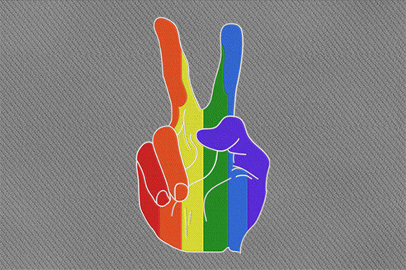 V Sign Hand Gesture Pansexual