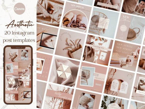 Aesthetic Brand Instagram Post Templates - Digital
