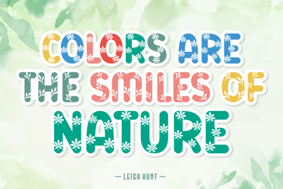 Elona Green Font PNG with transparent background - Preview 1