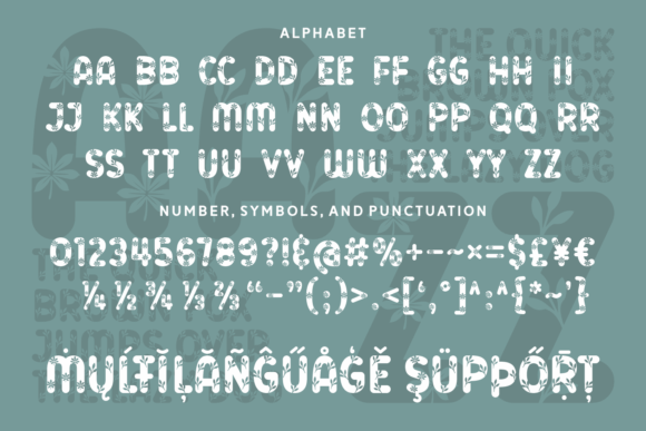 Elona Green Font PNG with transparent background - Preview 4