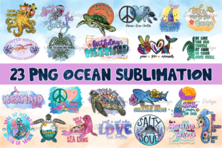 Ocean Sublimation Bundle Graphic by Owlsome.Vintage · Creative Fabrica