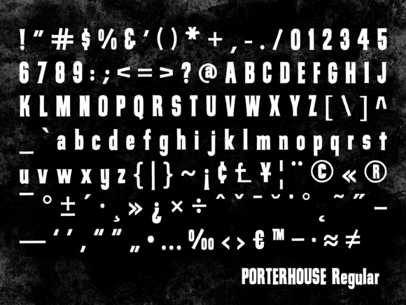 Porterhouse Font PNG with transparent background - Preview 1