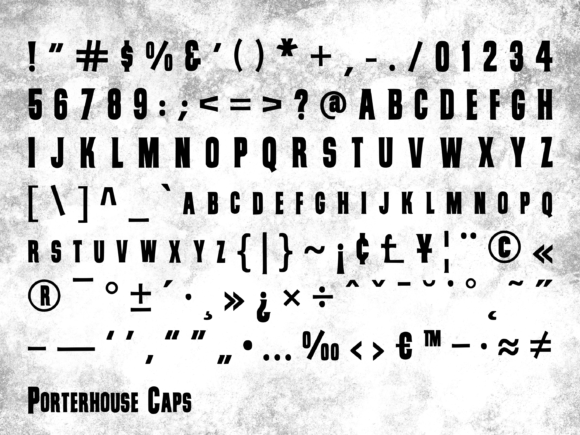 Porterhouse Font PNG with transparent background - Preview 2