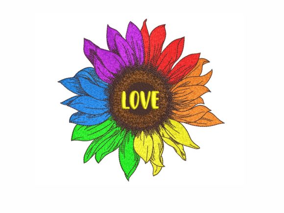 Pride Sunflower Rainbow