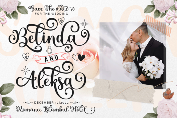 Salmon Queen Duo Font PNG with transparent background - Preview 4