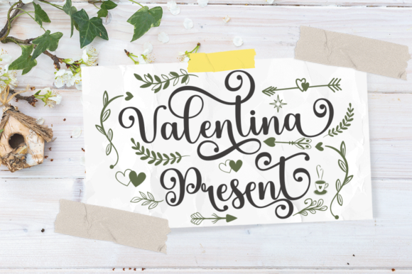 Salmon Queen Duo Font PNG with transparent background - Preview 6