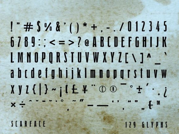 Scarface Font PNG with transparent background - Preview 4