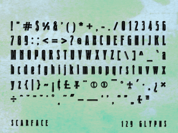 Scarface Font PNG with transparent background - Preview 1