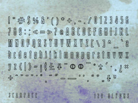 Scarface Font PNG with transparent background - Preview 2