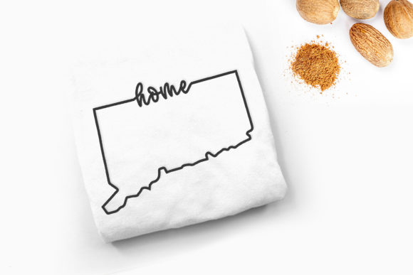 Connecticut Home State Outline