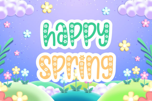 Flower Spring Font - Preview 1