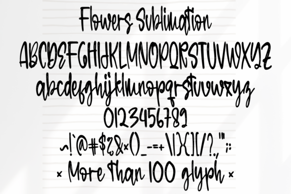 Flowers Sublimation Font - Preview 5