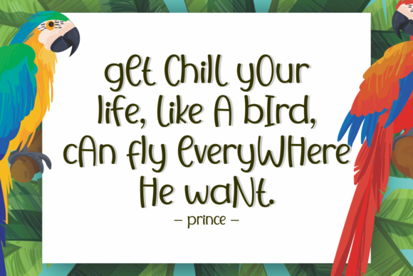 Hey Bird Font font preview - 5