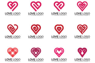 Love logo design Heart shape logo vector