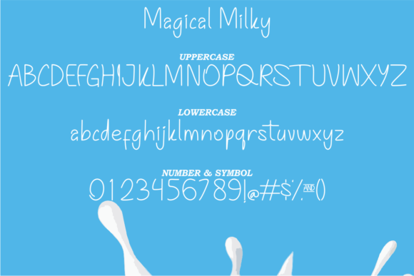 Magical Milky Font PNG with transparent background - Preview 5