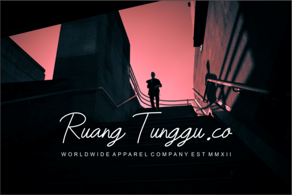 Menuju Senja Font PNG with transparent background - Preview 1