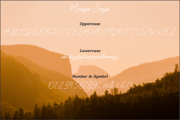 Menuju Senja Font PNG with transparent background - Preview 5