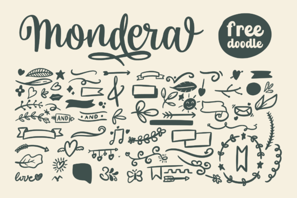 Mondera Font PNG with transparent background - Preview 2