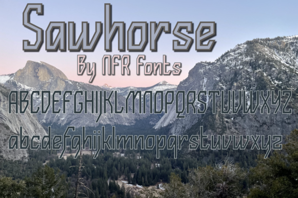 Sawhorse Font PNG with transparent background - Preview 1