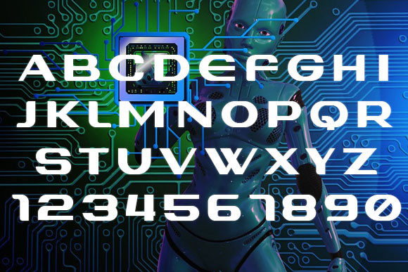 Angry Cyborg Font - Preview 1
