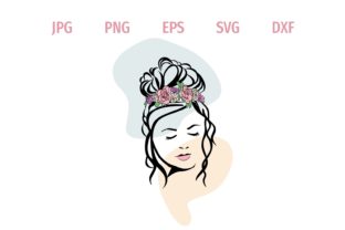 🌼 Girl with Flowers Graphic by Scimmia Clipart · Creative Fabrica