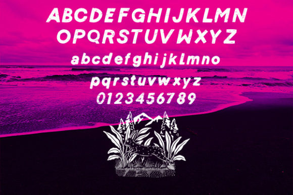 Muga Retro Font PNG with transparent background - Preview 2