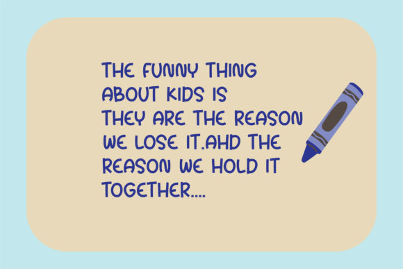 Red Crayons Font PNG with transparent background - Preview 3