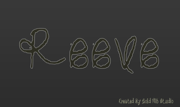 Reeve Font PNG with transparent background - Preview 1